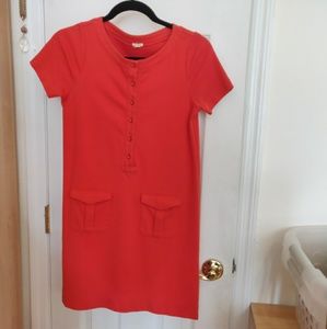 Jcrew cotton dress coral